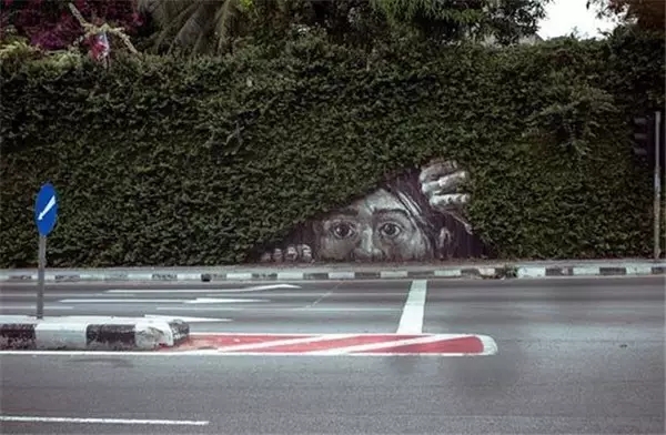 artist，Street Art，a literary creation，tree，